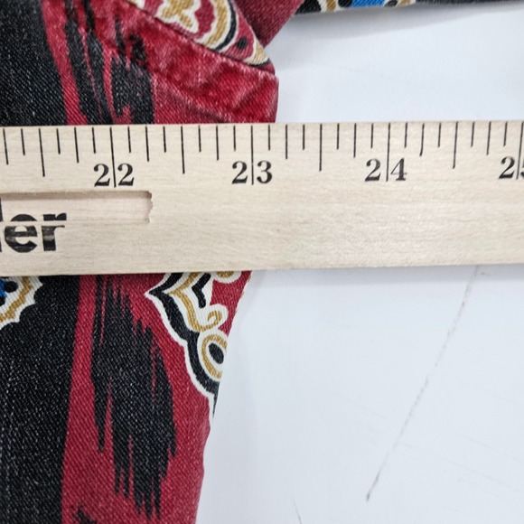 Vintage Wrangler Shirt Mens 16 34 Aztec Southwest Western Rodeo Brushpopper - Picture 6 of 10